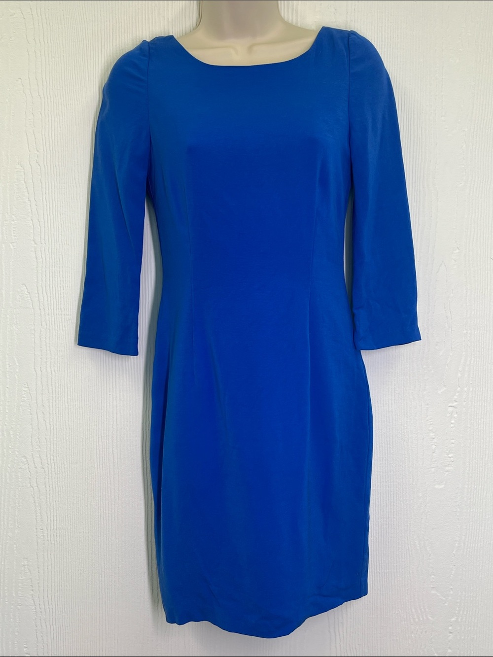 Alice + Olivia - Royal Blue Quarter Sleeve Structured Open Back Mini Dress SZ 4